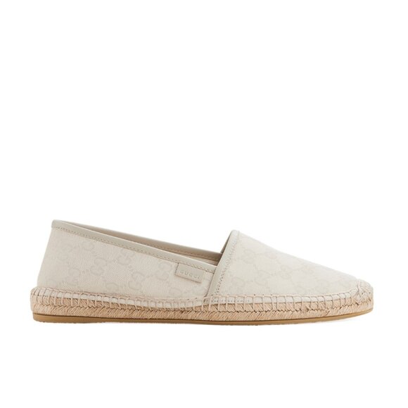 Gucci Bone White GG monogram espadrilles New NIB Authentic - Picture 1 of 10